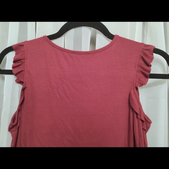 FREE W/PURCHASE Ruffle Cold Shoulder Top - Picture 6 of 6